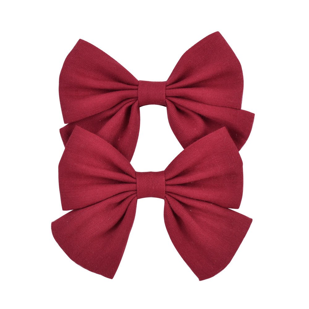 Set de 2 barrettes nœud pour fille – Pince bec de canard – Image 6