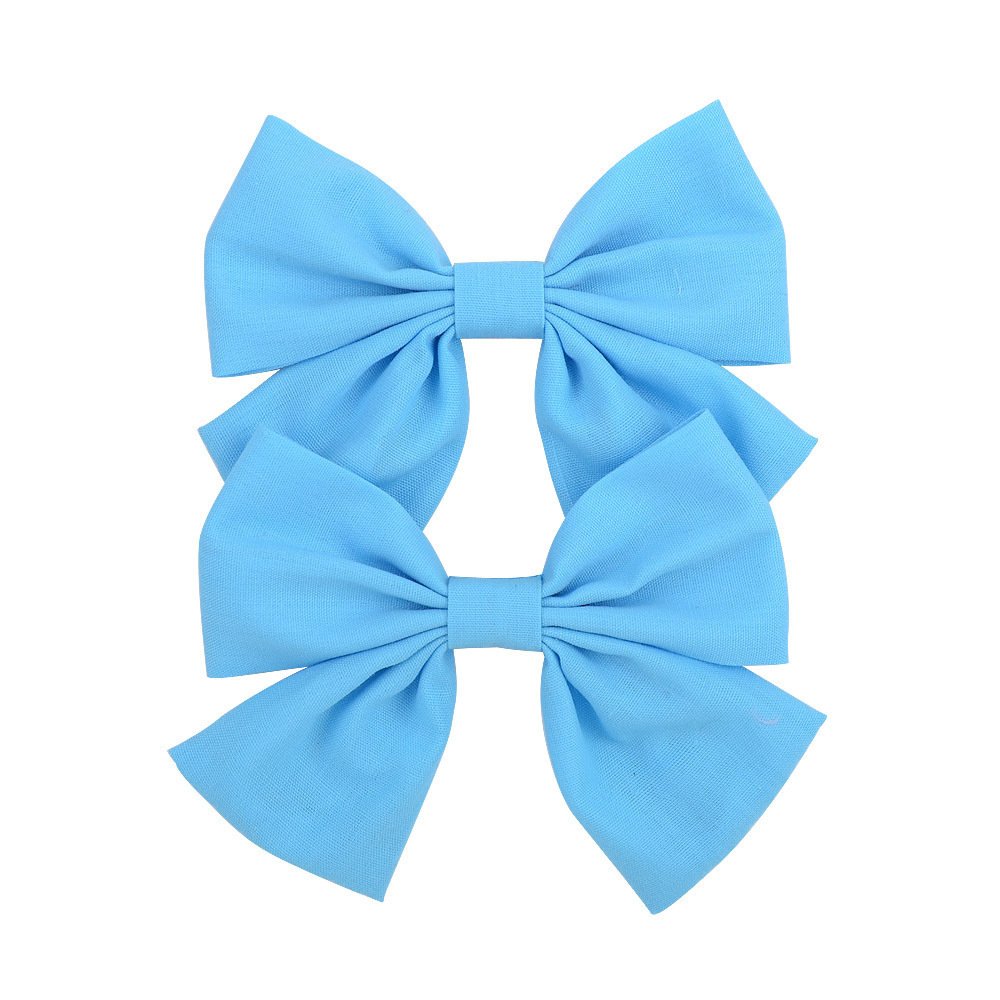 Set de 2 barrettes nœud pour fille – Pince bec de canard – Image 2