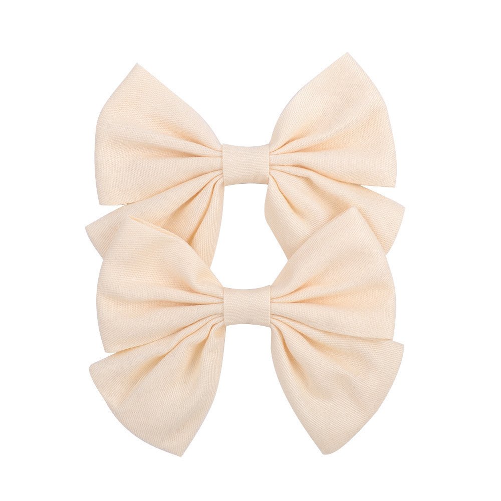 Set de 2 barrettes nœud pour fille – Pince bec de canard – Image 3