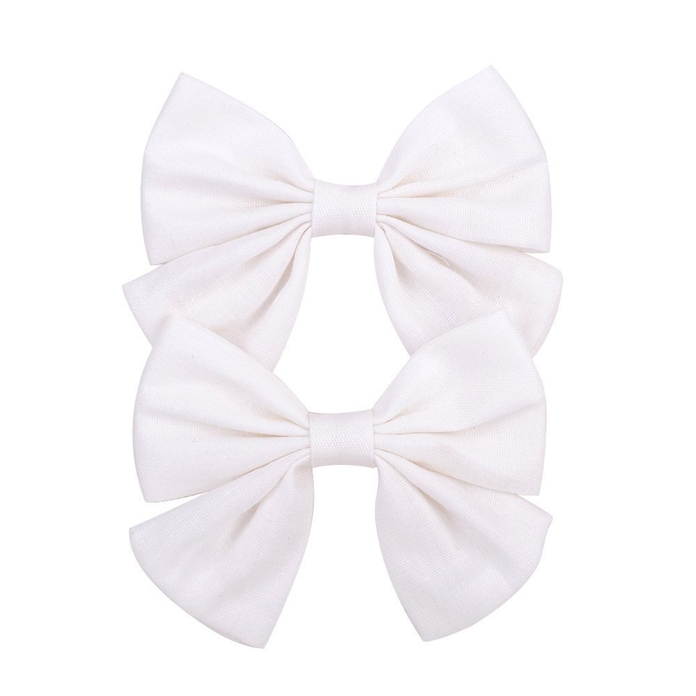 Set de 2 barrettes nœud pour fille – Pince bec de canard – Image 7