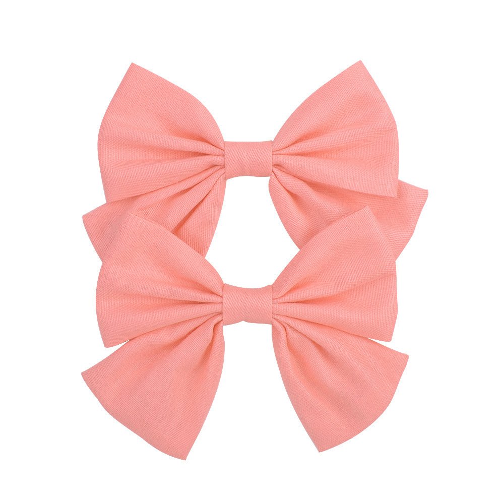 Set de 2 barrettes nœud pour fille – Pince bec de canard – Image 8