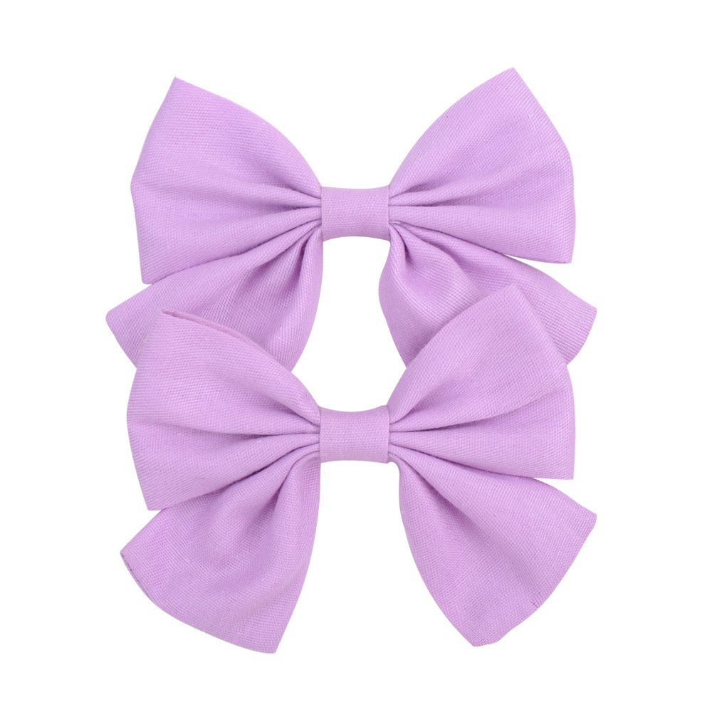 Set de 2 barrettes nœud pour fille – Pince bec de canard – Image 4