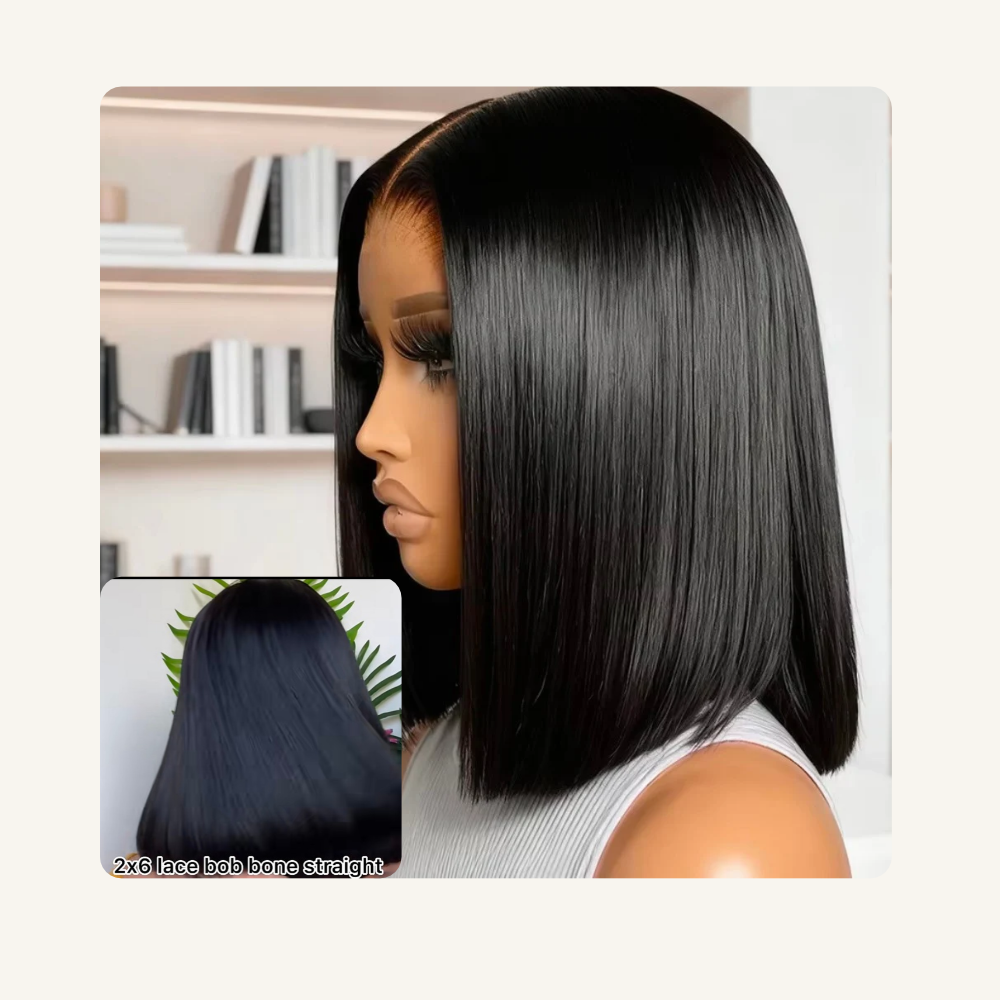 perruque bob Un rendu ultra-naturel, un volume souple et un mouvement fluide sous tous les angles. Douce, élégante et facile à porter au quotidien.